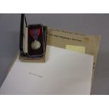 Boxed Imperial Service medal,