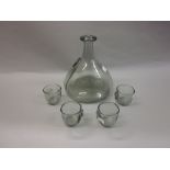 Holmegaard Viking decanter and matching glasses