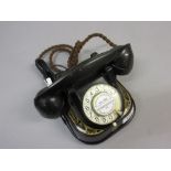 Bell table telephone with carrying handle