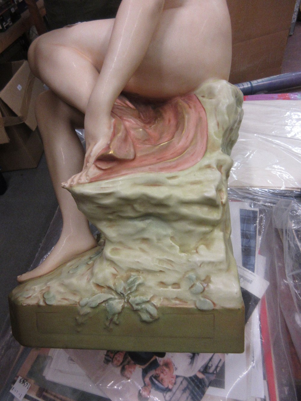 Large Royal Dux porcelain figure of a nude bather, 18. - Image 6 of 9