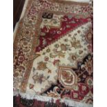 Beige ground Heriz pattern machine woven carpet, 2.30m x 1.