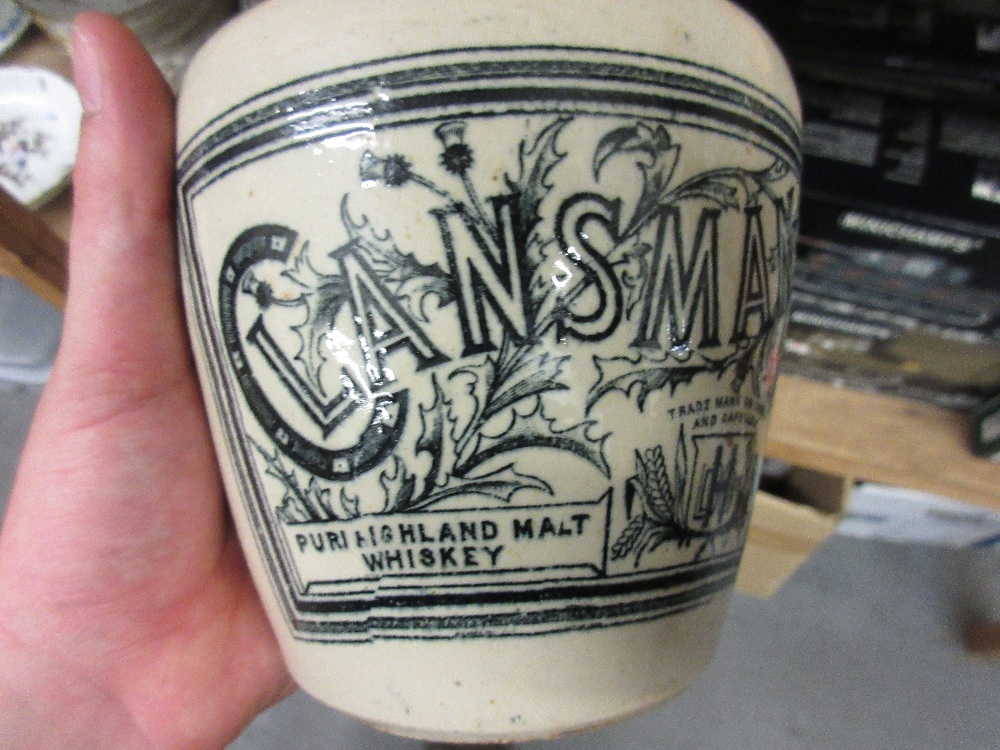 Stoneware ' Clansman ' Highland malt whisky flask CONDITION REPORT Small chips to - Image 3 of 8