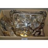 Silver plated entree dish,