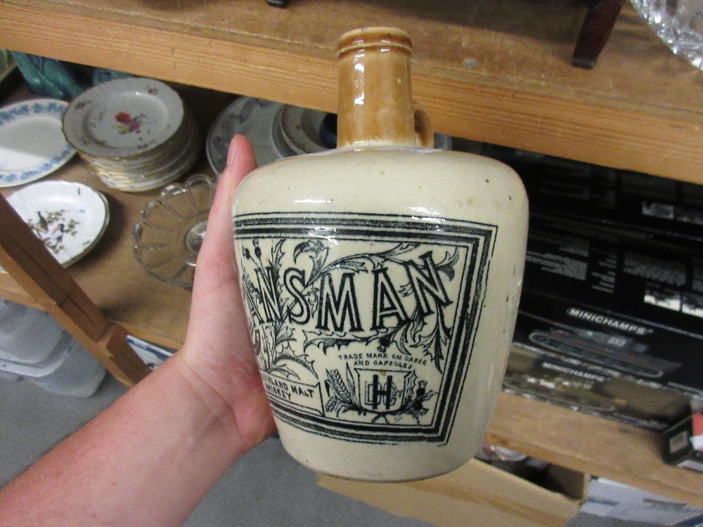 Stoneware ' Clansman ' Highland malt whisky flask CONDITION REPORT Small chips to - Image 2 of 8