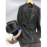 Gentleman's silk top hat by Army and Navy housed in a 19th Century leather mounted box,