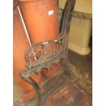 Pair of 20th Century cast iron bench ends