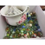 Quantity of glass marbles,