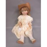 Reproduction Simon & Halbig Kammer & Reinhardt 25in bisque headed doll with jointed body