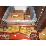 Box containing a quantity of various jewellery and work boxes etc.