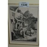 A. Van Ostade, etching ' The Hunchback Fiddler ', fifth state of six (Colnaghi label verso), 6.