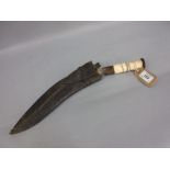 Early 20th Century kukri with bone handle