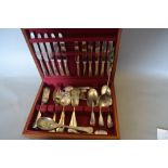 Modern silver plated canteen of cutlery,
