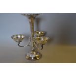 Early 20th Century silver four branch epergne, London,
