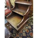 19th Century mahogany step commode on bun supports