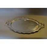 Early 20th Century oval silver two handled tray,