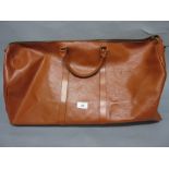 Louis Vuitton brown leather holdall CONDITION REPORT Approximately 23ins wide x