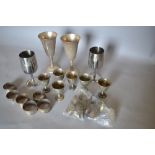 Set of six silver plated napkin rings,