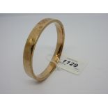 9ct Rose gold bangle CONDITION REPORT 13g