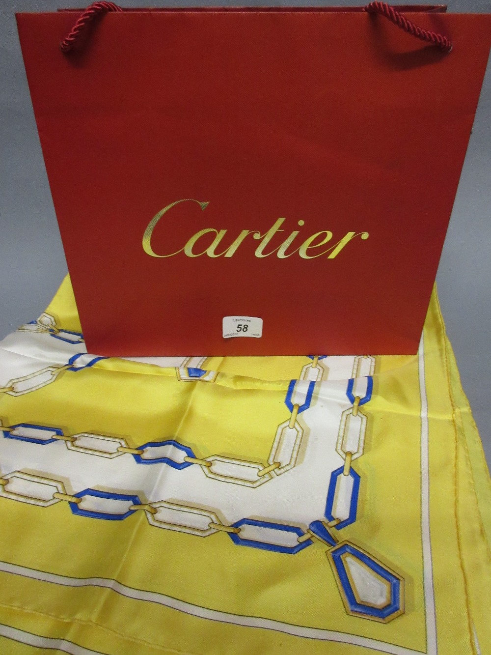 Cartier ladies silk headscarf