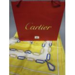 Cartier ladies silk headscarf