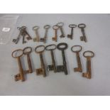 Collection of 18th and 19th Century large door and lock keys