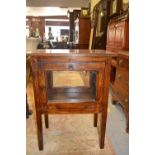 Pair of 20th Century small oak glazed cabinets on square tapering supports CONDITION