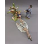 Wallendorf porcelain figure of a seated girl,