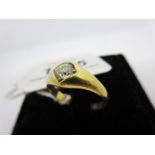18ct Gold ring set with a solitaire old cut diamond of approximately 0.