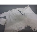 Quantity of white embroidered table linen and baby gowns CONDITION REPORT Baby gowns