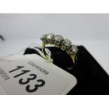 18ct Gold and platinum five stone diamond ring