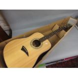 Dean TS2 steel strung acoustic guitar with solid spruce top and solid mahogany back,