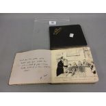 Two albums of early 20th Century autographs with some illustrations CONDITION REPORT