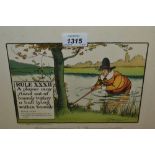 Framed set of twenty four coloured prints, ' The Rules of Golf ' after Chas Crombie,