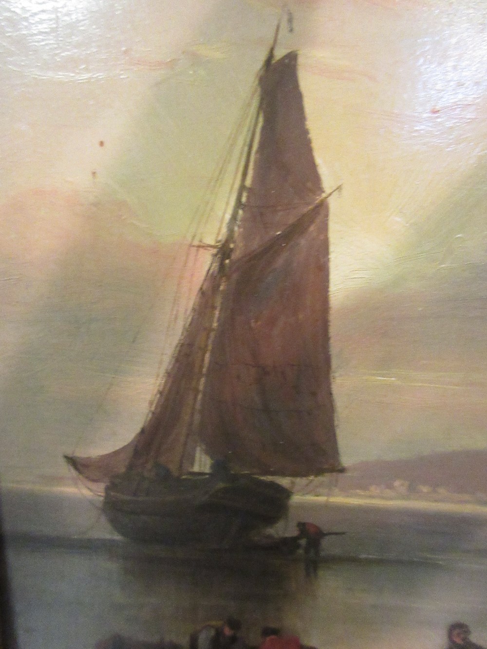 Thomas Luny, pair of oil paintings on panel ' Torbay Sunset ' and ' Southampton Water ', - Image 6 of 15