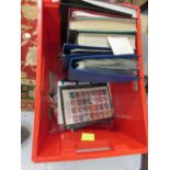 Box of seven albums / folders containing mainly Great Britain stamps