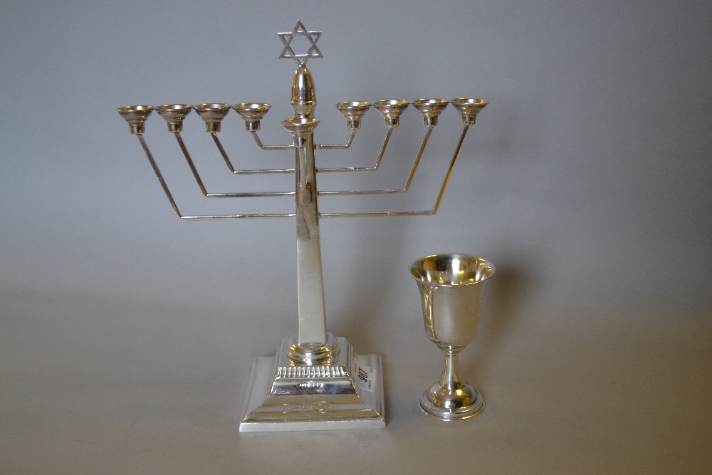 London silver menorah candlestick,