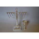 London silver menorah candlestick,