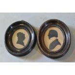 Two 19th Century oval silhouette portrait pictures