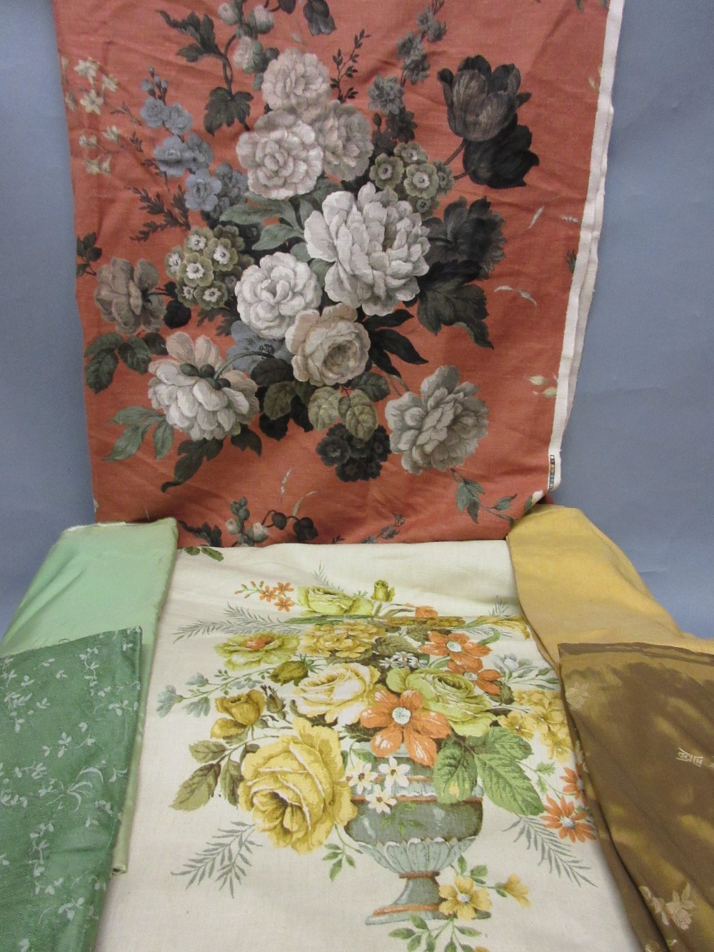 Large quantity of various fabrics including some by Sanderson etc