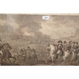 Large French 19th Century engraving, Battle de la Moscowa (foxed),