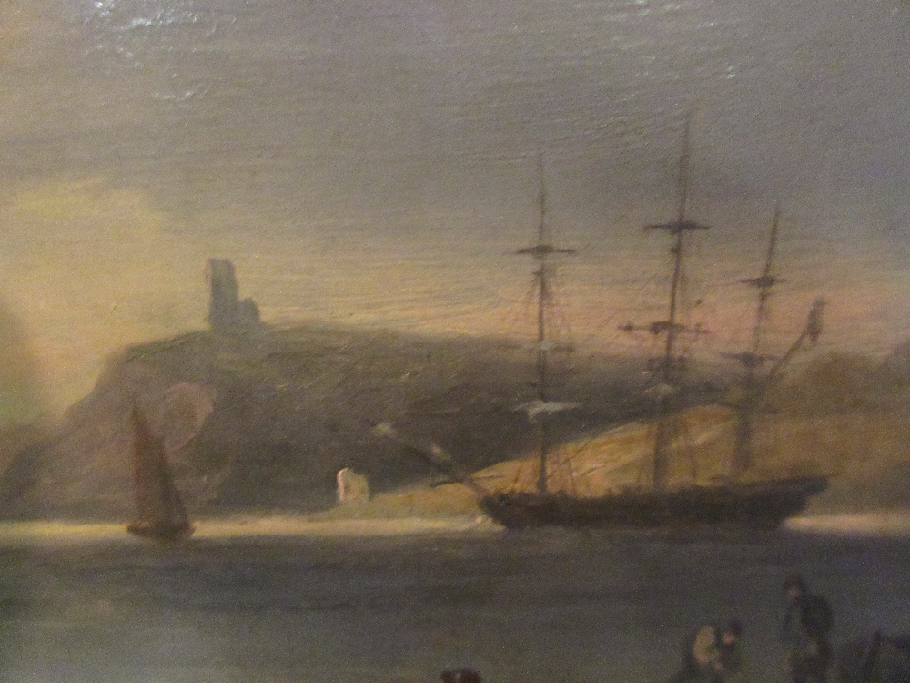 Thomas Luny, pair of oil paintings on panel ' Torbay Sunset ' and ' Southampton Water ', - Image 7 of 15