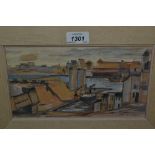 Oil on card, inscribed Lyon Alf Wesstrom, limed oak frame,