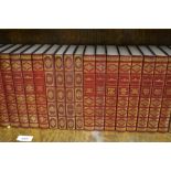 Quantity of modern reprints of various famous works in decorative red,