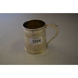 William IV circular tapering and ribbed Christening mug, London,