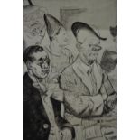 Laura Knight, signed dry point etching ' Some Clowns ' (fifty proofs in edition), 13.75ins x 9.