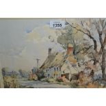 Peter Gilman, pair of watercolours ' The Cottage to be Restored, Near Guilden, Morden ',