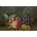 George Crisp, late 19th Century oil on canvas, still life study of fruit, signed and dated '93, 9.