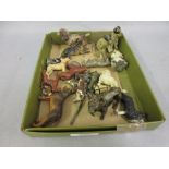 Quantity of cold painted metal figures of animals