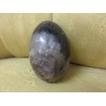 Blue John stone egg ornament CONDITION REPORT Some scratches and marks but no cracks