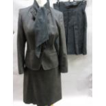 Ladies MaxMara two piece black suit, size 12/14 and a MaxMara black skirt,